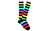 Sock House Co Ladies Black Rainbow Knee High Socks