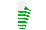 Green and  White Stripe Over the Knee Lace Cuff