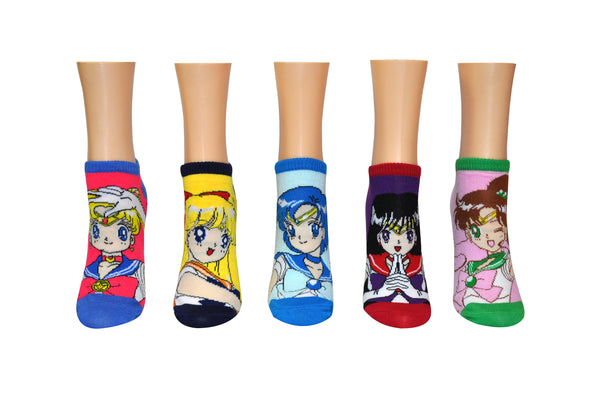 Sailor Moon Character 5 Pair Pack Lowcuts