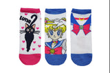 Sailor Moon Luna 3 Pair Pack Lowcut Socks