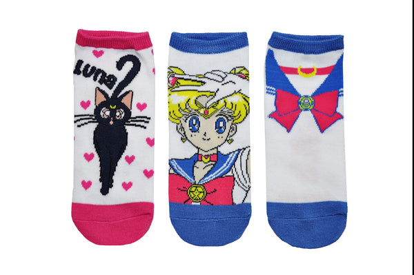 Sailor Moon Luna 3 Pair Pack Lowcut Socks