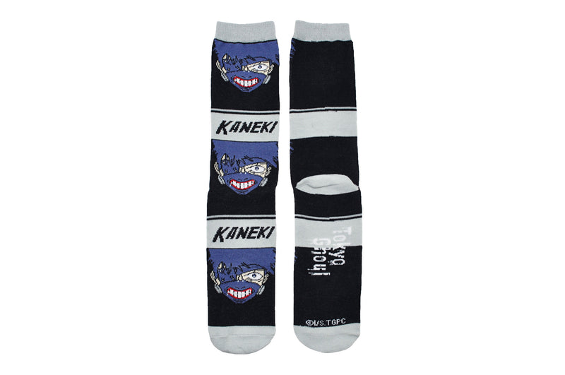 Tokyo Ghoul Kaneki Stripe Crew Socks
